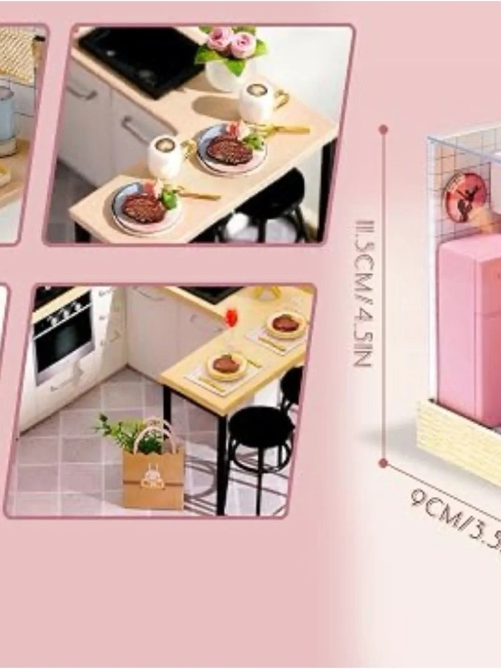 Taste of Life: Corner of Happiness Miniature Kitchen Diorama (NWOT)
